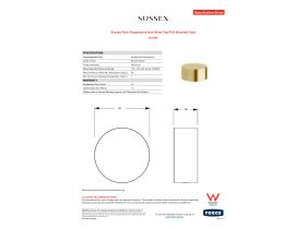 Specification Sheet - Sussex Pure Progressive Hob Mixer Tap PVD Brushed Gold