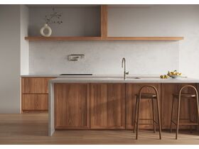 In Situ - Faucet Strommen Vara Fin Gooseneck Pull Out Sink Mixer Tap 2 Function (4 Star) and Wall Pot Filler Tap Brushed Nickel in Kitchen