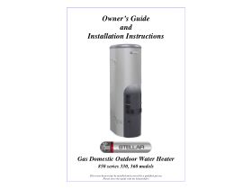 Installation Instructions - Rheem Stellar 5 Star Natural Gas Hot Water System