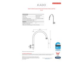 Specification Sheet - Kado Era Wall Gooseneck Sink Outlet Chrome (5 Star) Lead Free