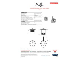 Specification Sheet - Milli Etch Shower Mixer Tap with Diverter Chrome