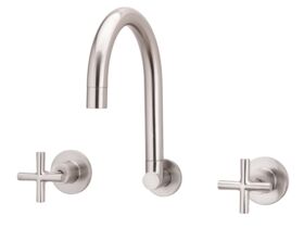 Hero - Posh Solus Wall Sink Set with 3/4 Ceramic Disc Brushed Nickel (4 Star) Lead Free