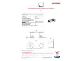 Specification Sheet - Faucet Strommen Vara Fin Wall Top Assembly Kit Chrome Lead Free