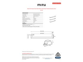 Specification Sheet - Mizu Drift Heated Towel Rail 630mm (Triple Pack) Polished Stainless Steel