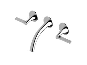 Sussex Oria Wall Basin Set 165mm Chrome (5 Star)