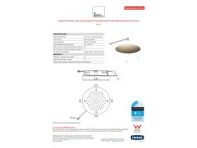 Specification Sheet - Faucet Strommen Vara Ceiling Shower Flush Mounted Trimset 380mm Discovery Bronze (3 Star)
