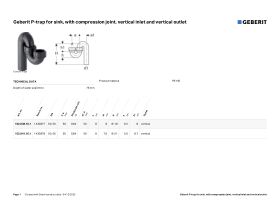 Specification Sheet - Geberit S Trap