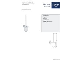Technical Guide - GROHE Essentials Accessories Toilet Brush Holder Set