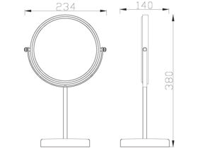 Milli Freestanding Mirror Round 235mm Chrome