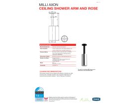 Technical Guide - Milli Axon Ceiling Shower Arm 150mm & Rose (3 Star)