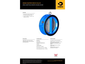 Specification Sheet -DIMAX Wafer Check Valve