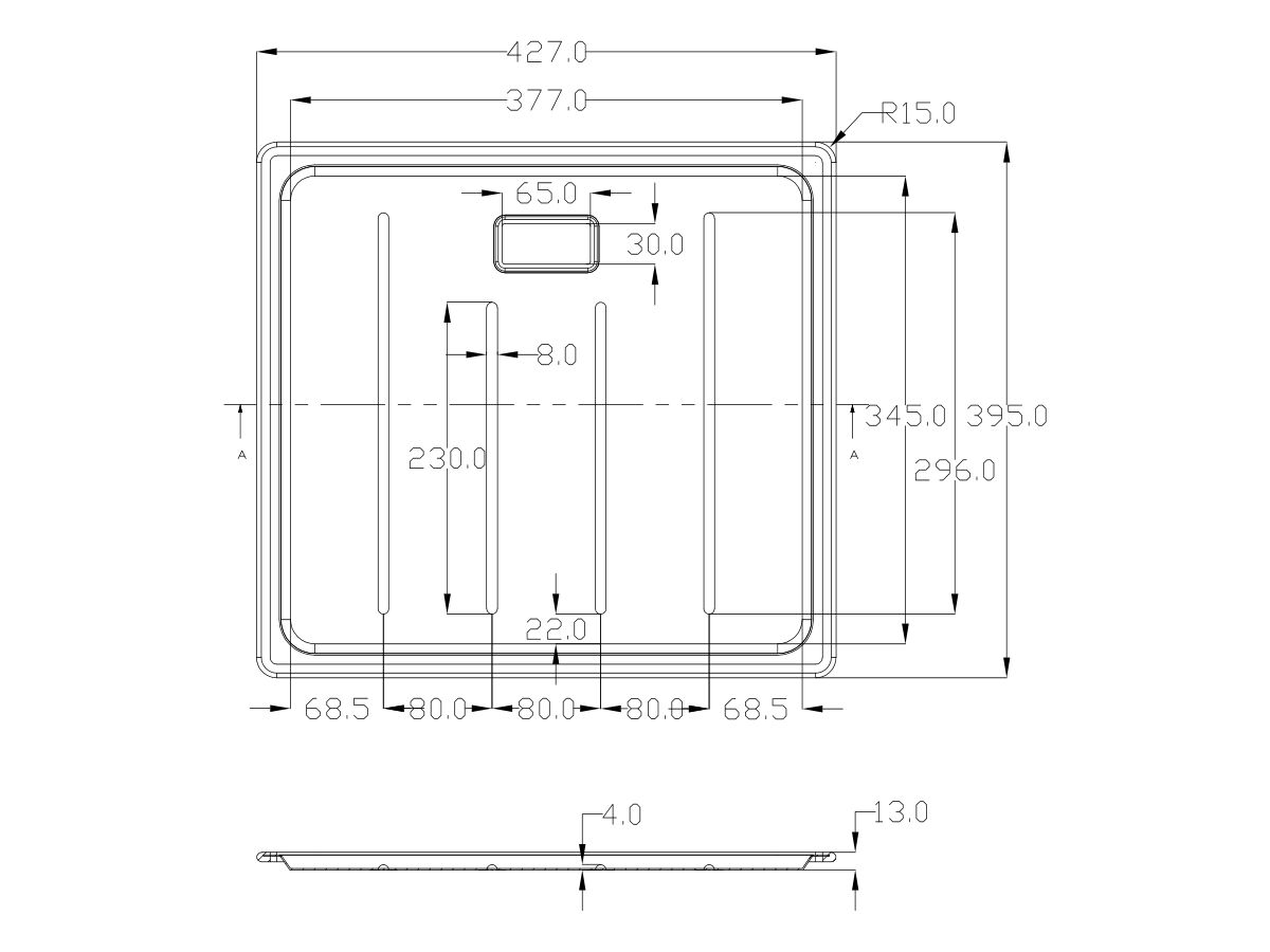 Memo Hugo Drainer Tray Stainless SteelSteel