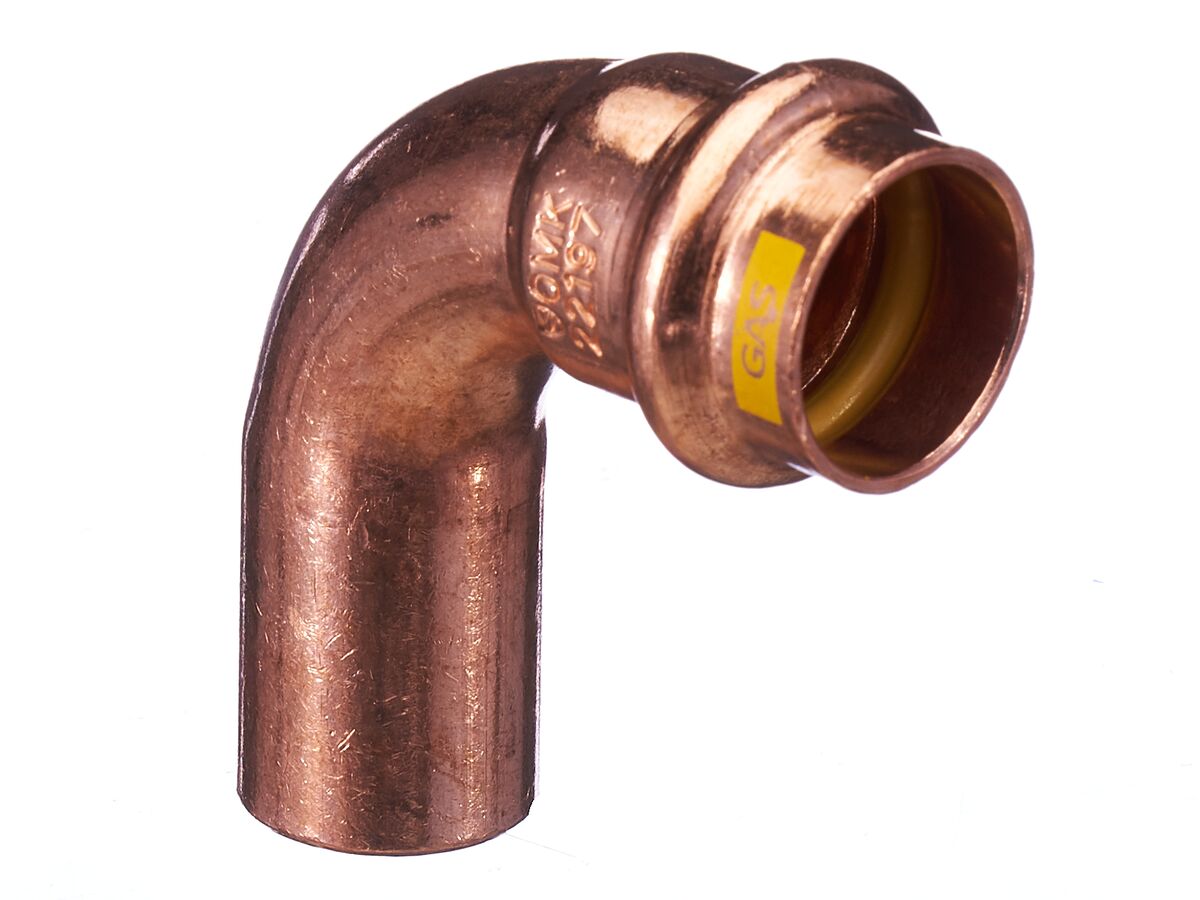>B< Press Gas Elbow Male & Female 90 Degree x 20mm