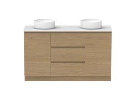 Supporting Image - Posh Domaine Plus Hamper Trio 1500 Floor Mounted Double Bowl 20mm Top