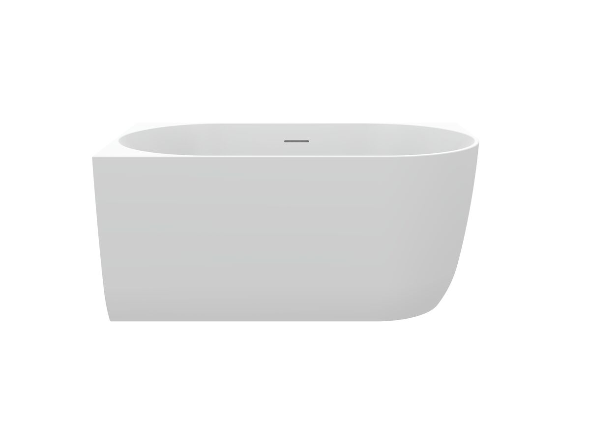 Hero - Posh Solus Back to Corner Freestanding Bath 1300mm Left Corner with Overflow Matte White