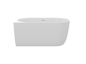 Hero - Posh Solus Back to Corner Freestanding Bath 1300mm Left Corner with Overflow Matte White