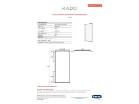 Specification Sheet - Kado Lux Framed Shower Panel 1000mm Matte Black