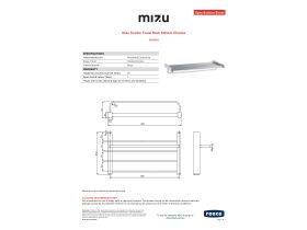 Specification Sheet - Mizu Soothe Towel Rack 530mm Chrome