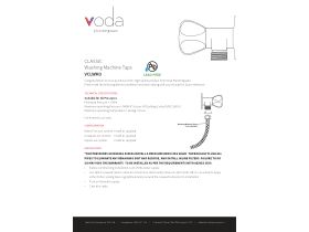 Installation Instructions - Voda Classic Washing Machine Taps Lead Free