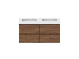 Hero - Posh Domaine 1200mm Wall Hung Twin Vanity Unit All-Drawer Double Bowl 90mm Top