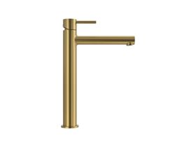 Supporting Image 1 - Mizu Drift Extended Basin Mixer Tap Straight Spout Brushed Brass (6 Star) Lead Free