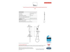 Specification Sheet - Faucet Strommen Vara Fin Single Rail Shower Brushed Graphite (3 Star)