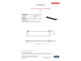 Specification Sheet - Sussex Pure Metal Vanity Shelf PVD Matte Black