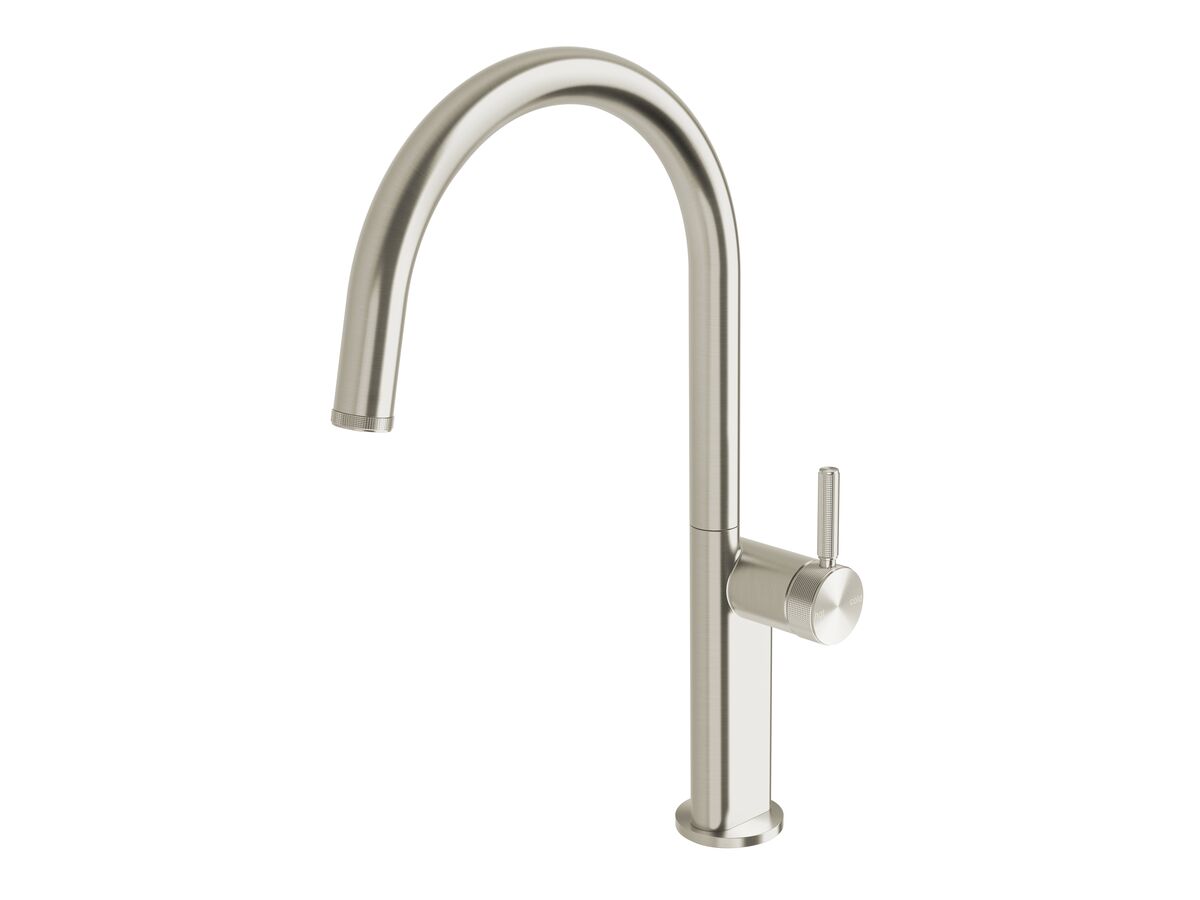 Hero - Milli Etch Gooseneck Sink Mixer Brushed Nickel (5 Star)