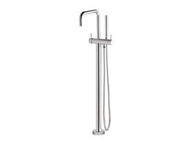 Scala Floor Mount Square Mixer Outlet with Handshower Chrome (3 Star)