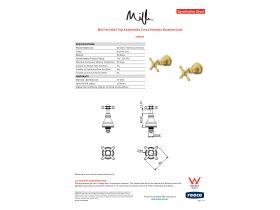 Specification Sheet - Milli Voir Wall Top Assemblies Cross Handles Brushed Gold