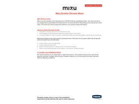 Installation Instructions - Mizu Soothe Shower Mixer Tap
