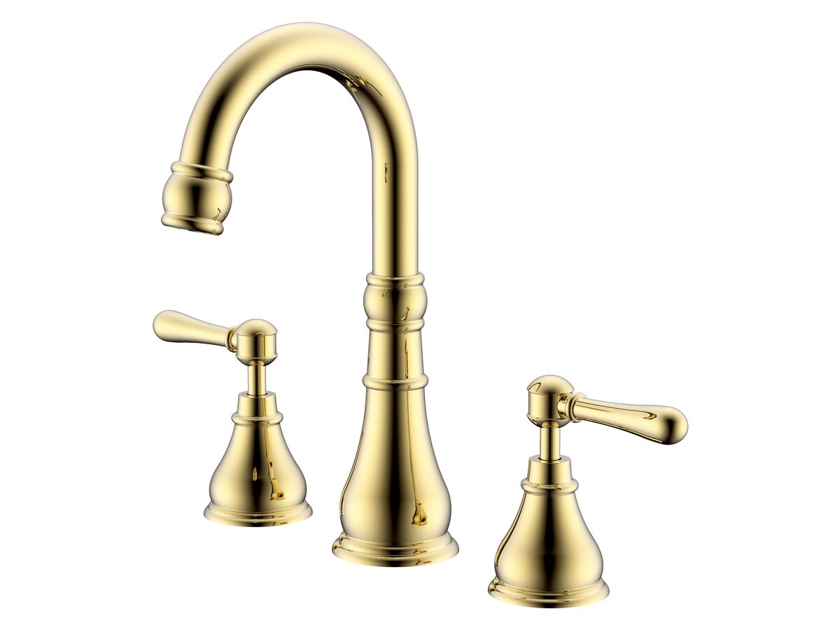 Milli Voir Basin Set Lever Handle Brass Gold (5 Star)