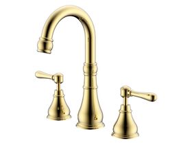 Milli Voir Basin Set Lever Handle Brass Gold (5 Star)