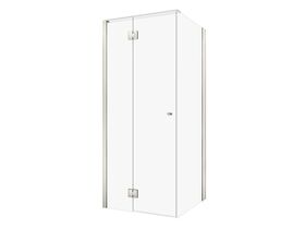 Hero - Kado Lux Frameless Enclosure with Wall Channel 900 x 900mm Brushed Nickel