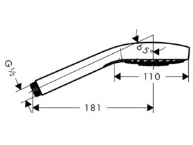 Hansgrohe Croma Select S Hand Shower with Wall Bracket White Chrome (3 Star)