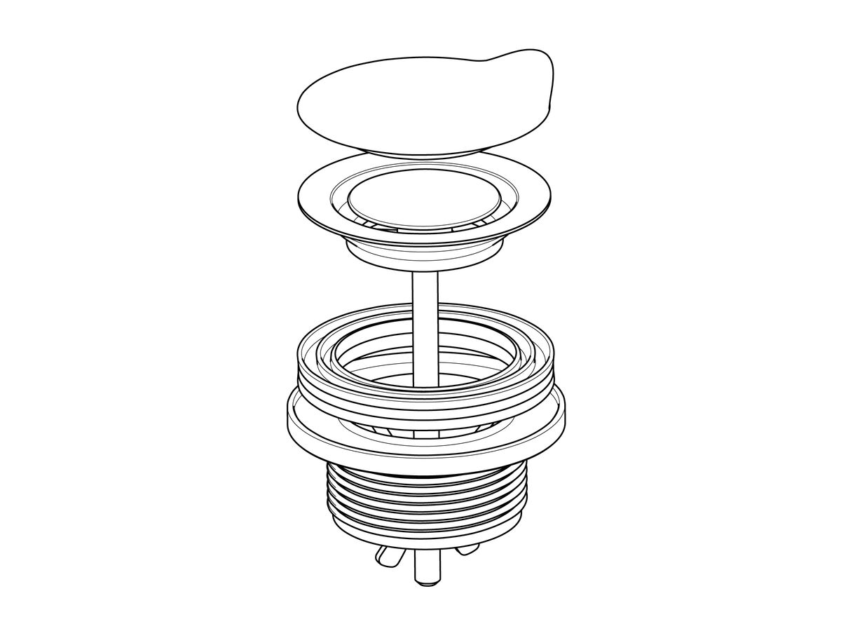 Caroma Flush Fitting Waste Chrome