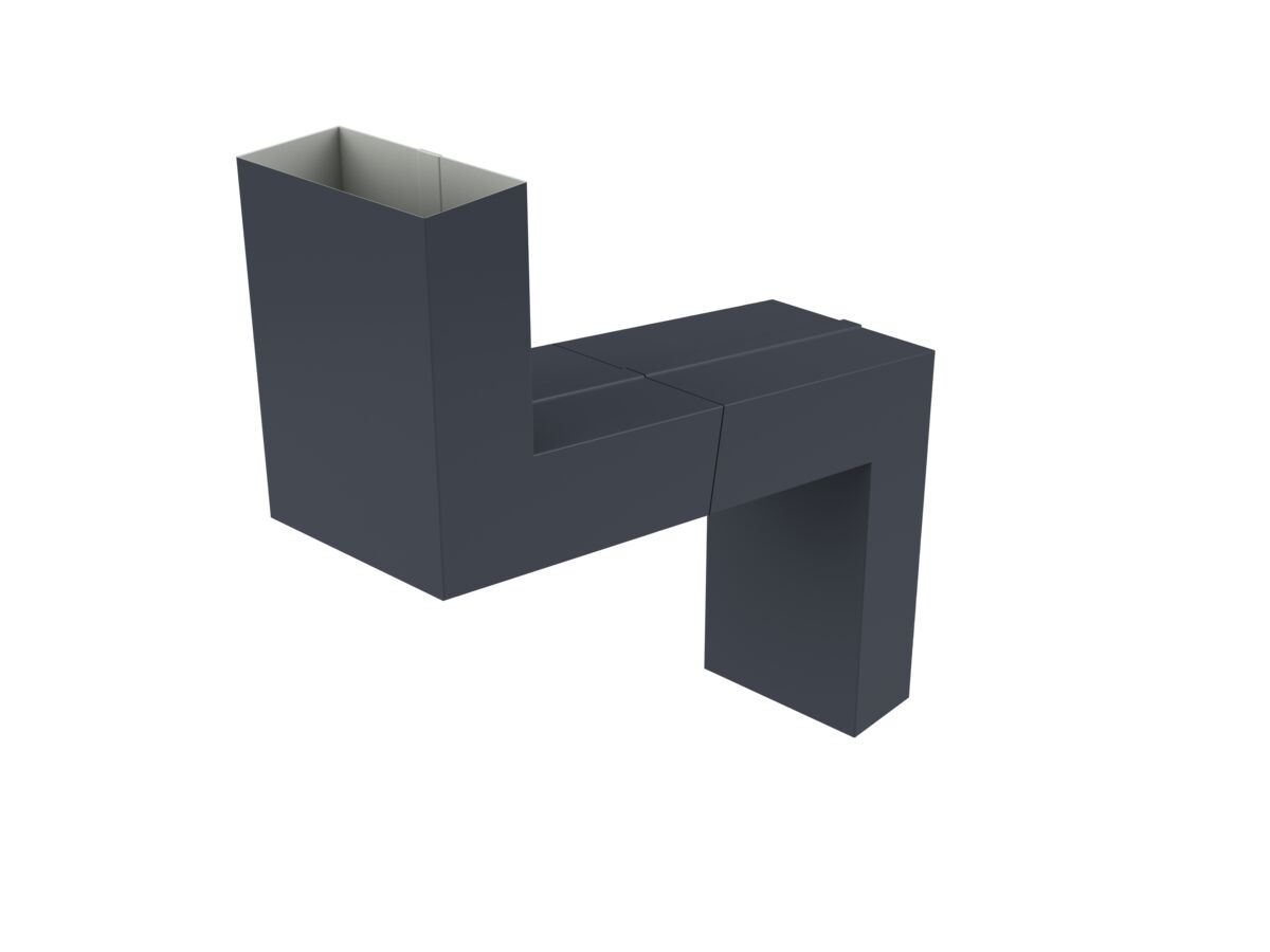 Downpipe Offset 100mm x 50mm Ironstone