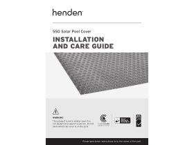 Installation & Care Guide - Henden Solar Pool Cover