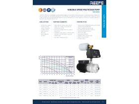 Specification Sheet - Reefe Variable Speed Pressure Pump VSRE38-110