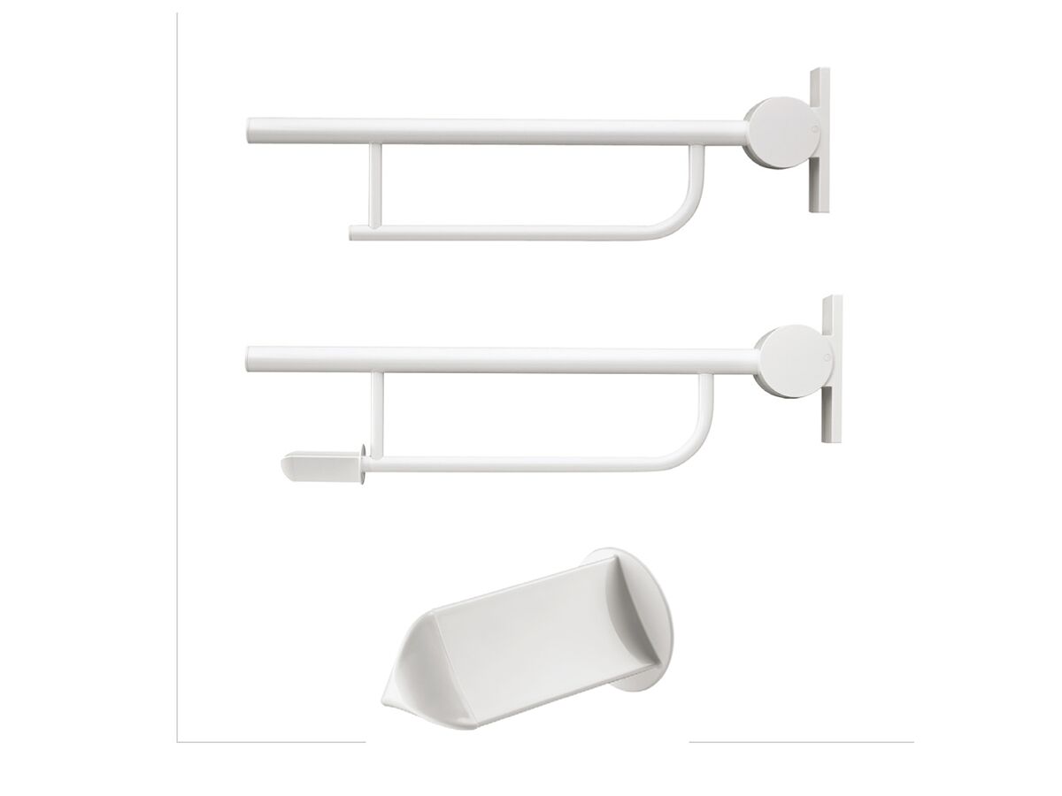 Armitage Shanks Hinged Support Rail White from Reece