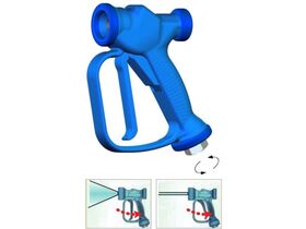 Heavy Duty RB35 Spray Gun with Shock Proof Rubber Rings and Inbuilt Swivel Blue