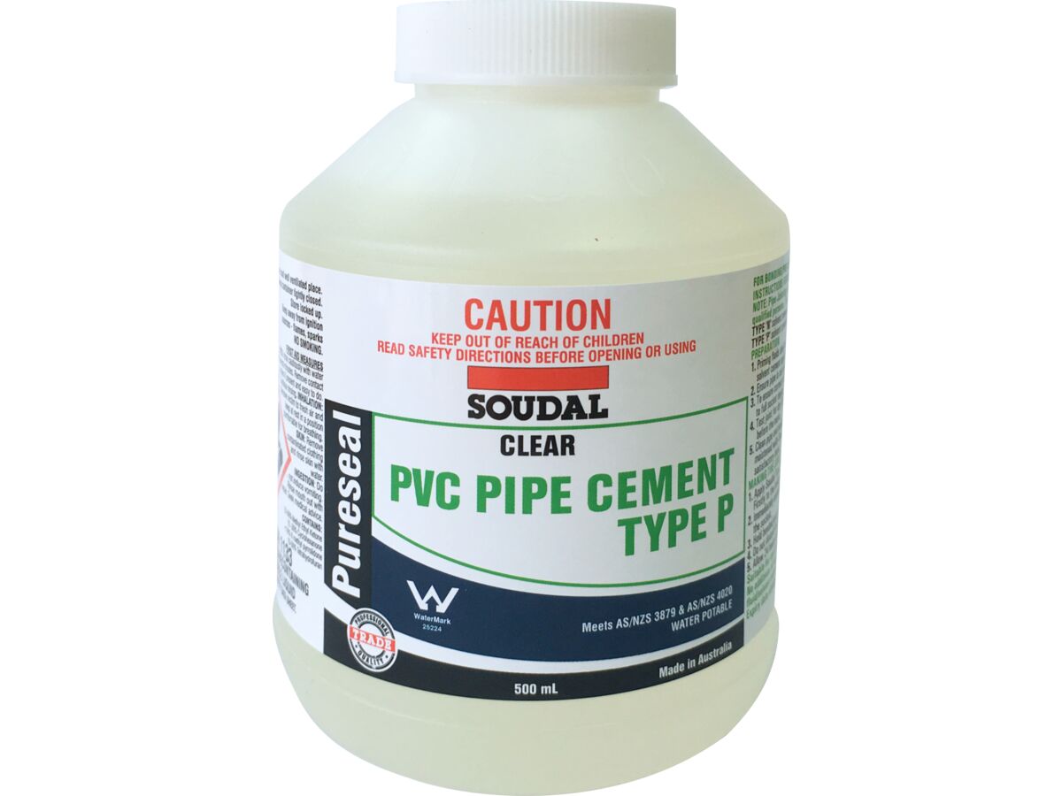 Soudal Pureseal Solvent Cement Type P Clear 500ml from Reece