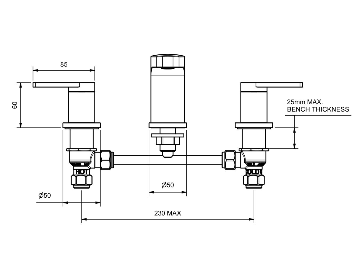 Yeva Basin Set Chrome (6 Star)