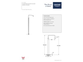 Technical Guide - GROHE Allure Floor Mounted Bath Outlet Chrome