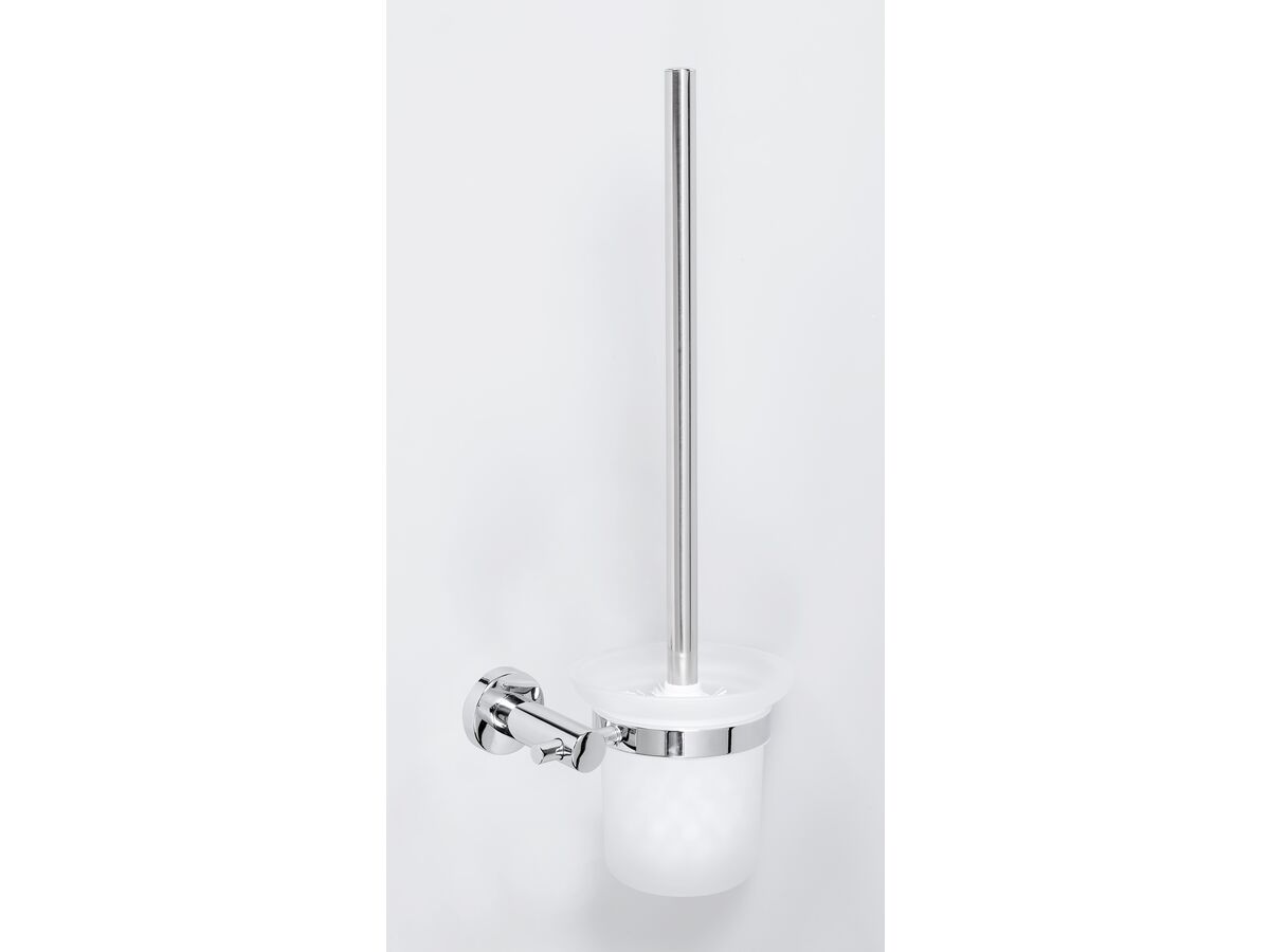 Posh Solus MK2 Toilet Brush and Glass Holder Chrome from Reece