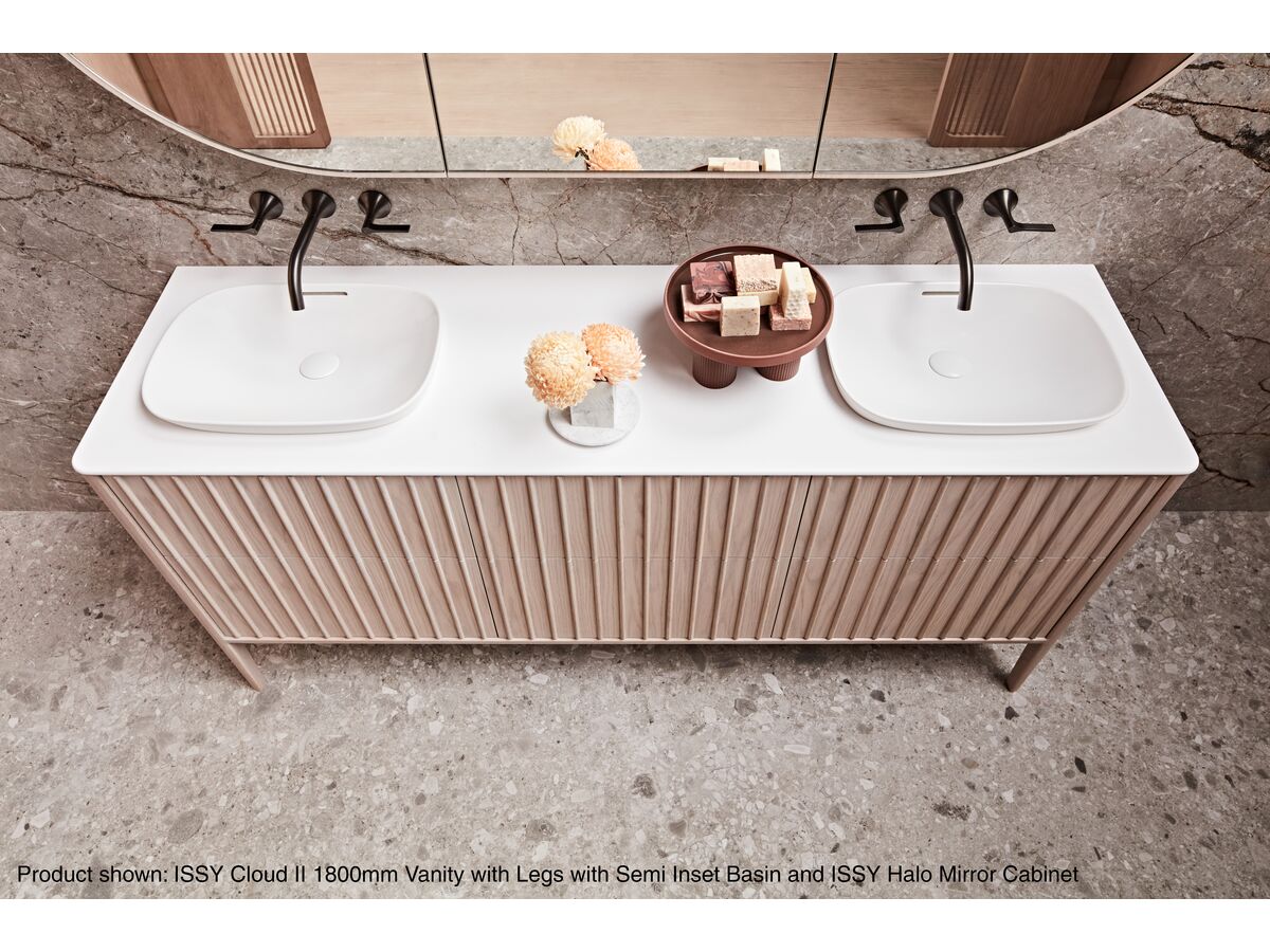 ISSY Cloud II 1500mm x 500mm x 760mm Vanity Unit with Legs 6 Touch