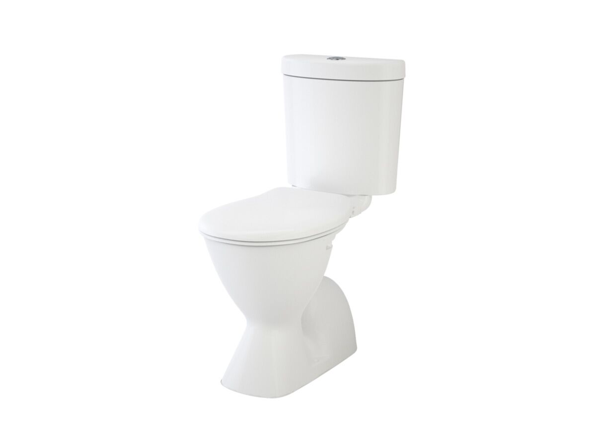 Caroma Profile 4 Easy Height Connector Toilet Suite with Soft Close Seat White (4 Star)