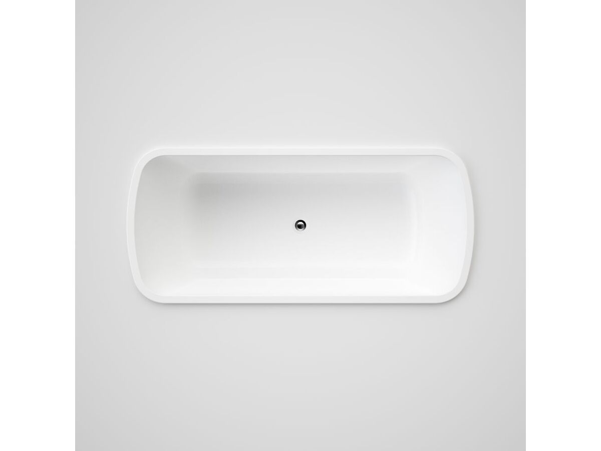 Caroma Urbane 1675 Island Bath Rectangular Oval Acrylic White