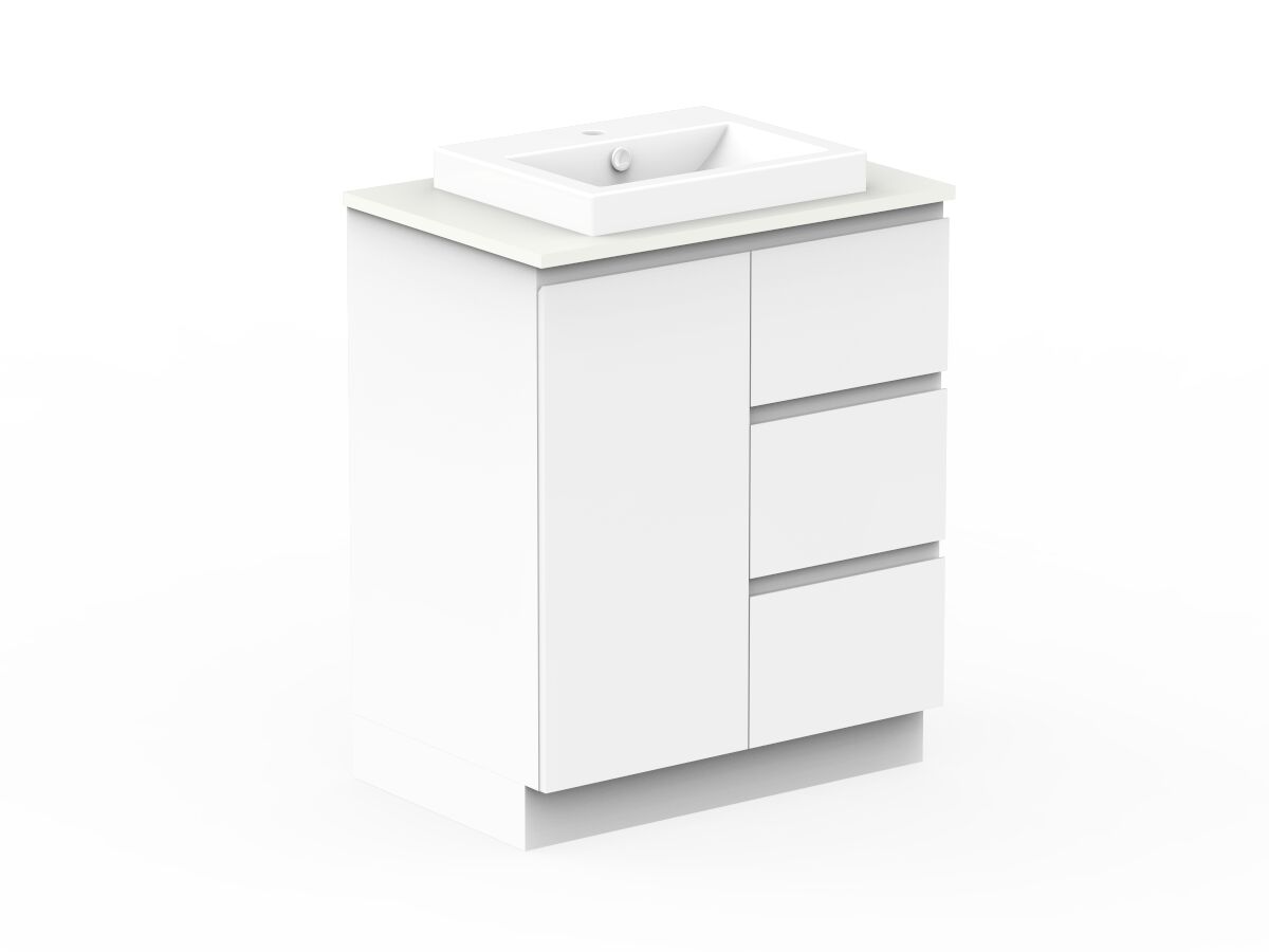 Posh Domaine 750mm Floor Mount Vanity Unit Conventional Friday Top (no