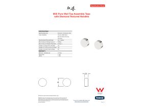 Specification Sheet - Milli Pure Wall Top Assembly Taps with Diamond Textured Handles